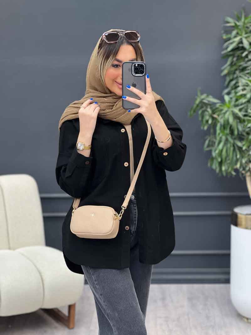 مانتو دو جیب زاپ دار دنیز کد 4757 — تصویر ۷