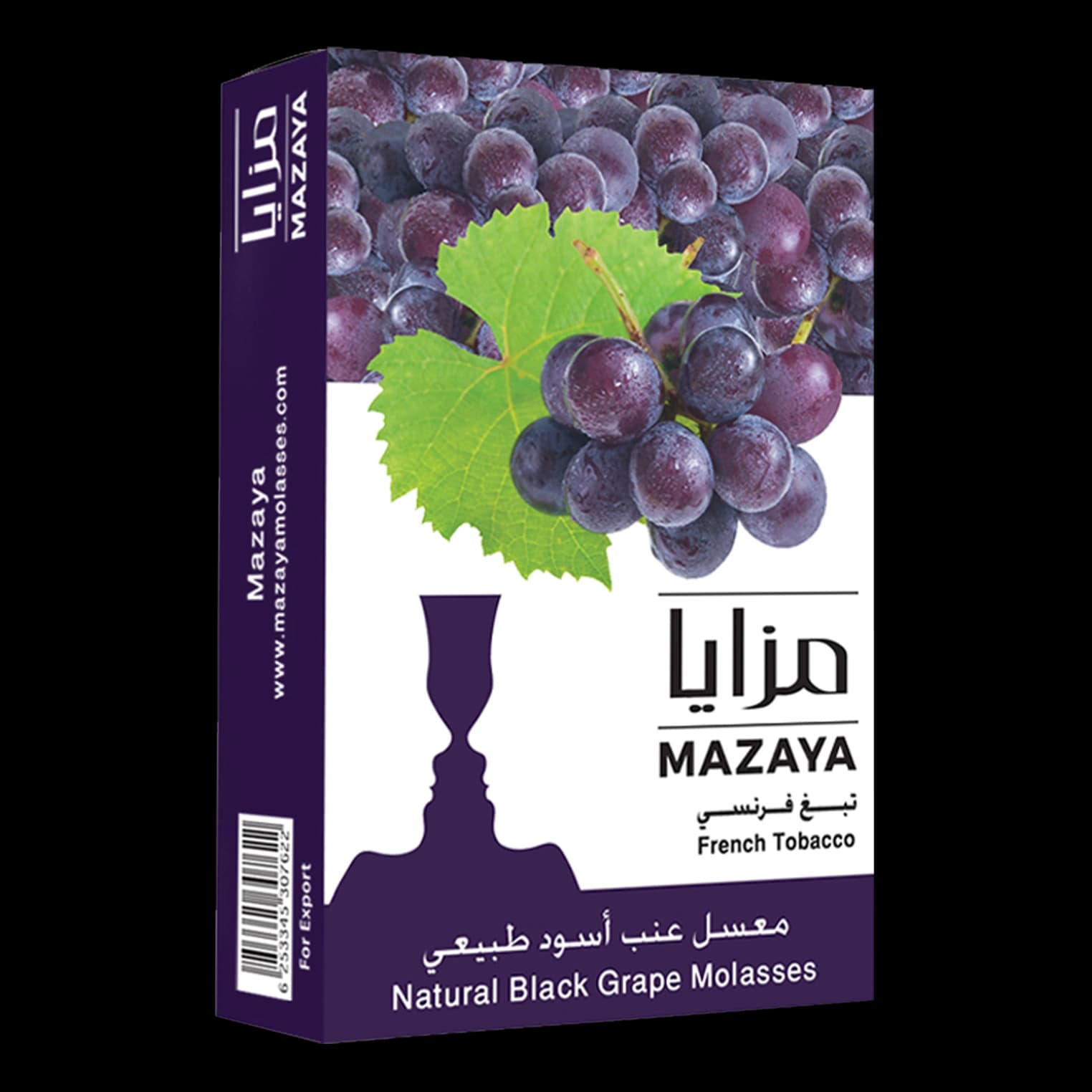 تنباکو قلیان مزایا انگور مشکی Mazaya natural black grape molasses hookah tobacco