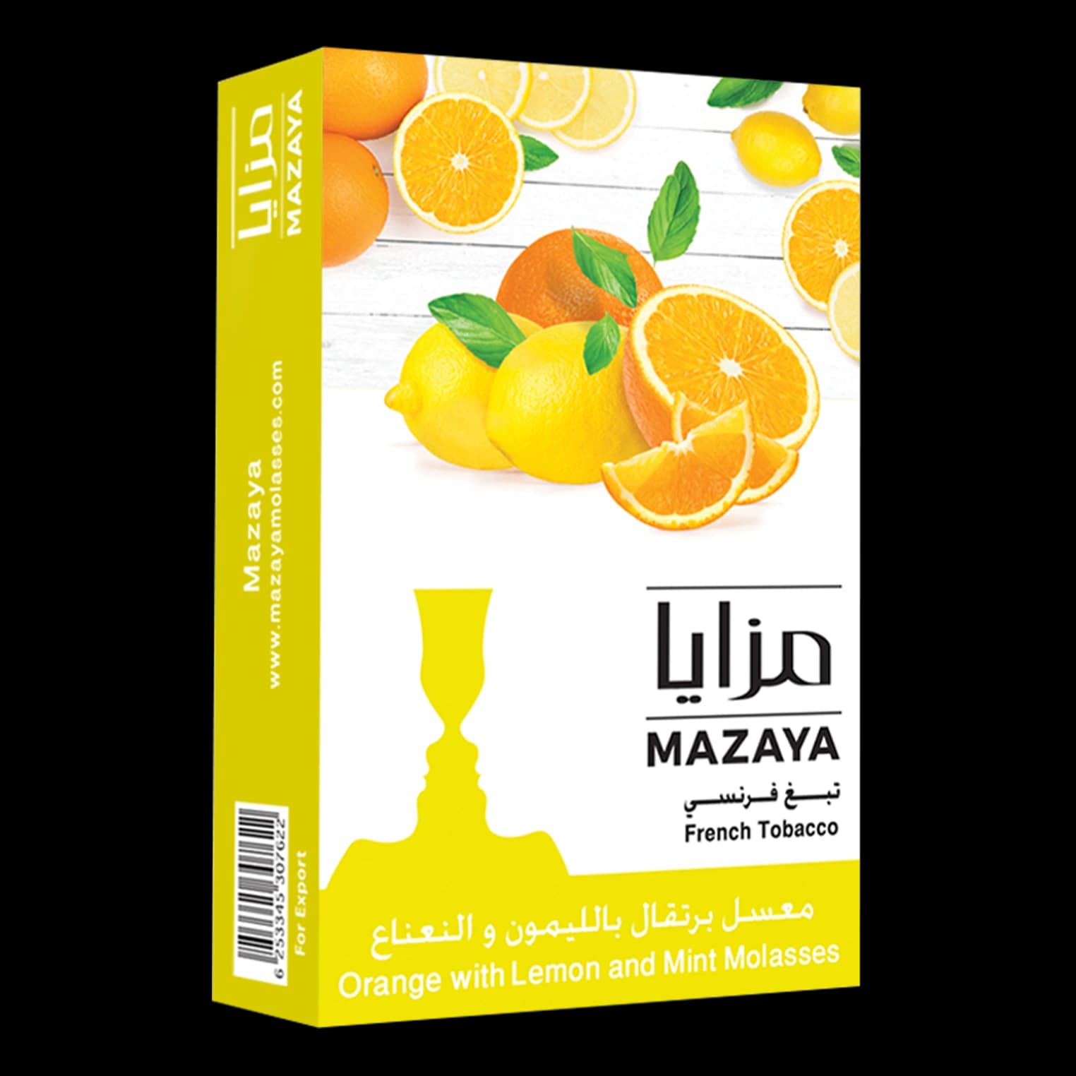 تنباکو قلیان مزایا پرتقال لیمو نعنا Mazaya Orange Lemon Mint hookah tobacco