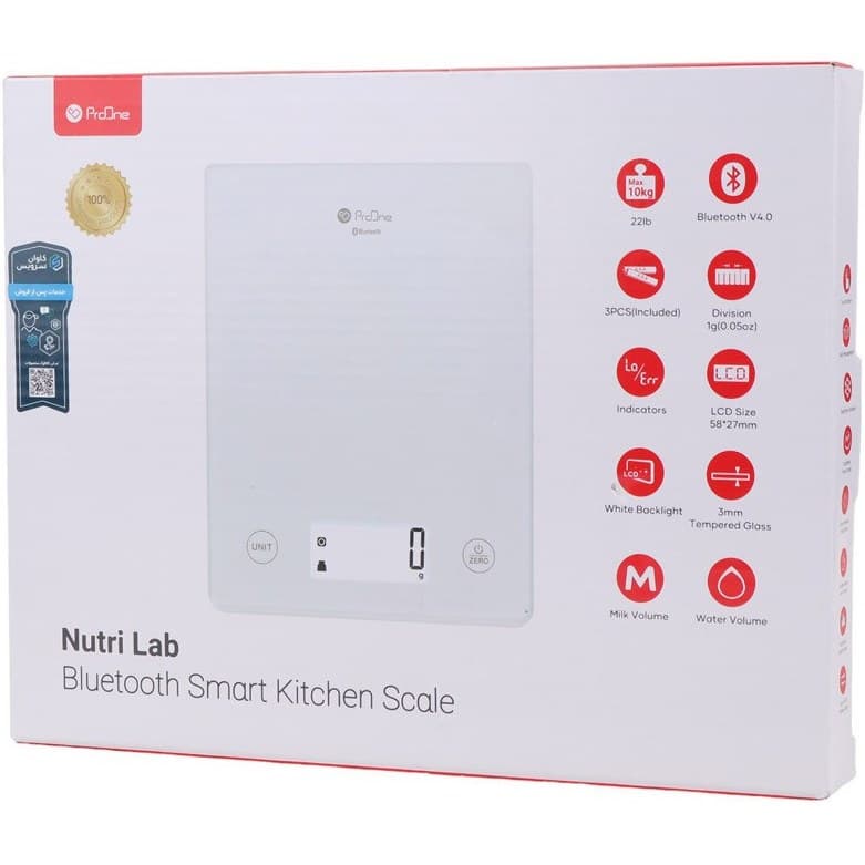 ترازو ديجيتال پرووان مدل Nutri Lab هوشمند سفيد — تصویر ۲