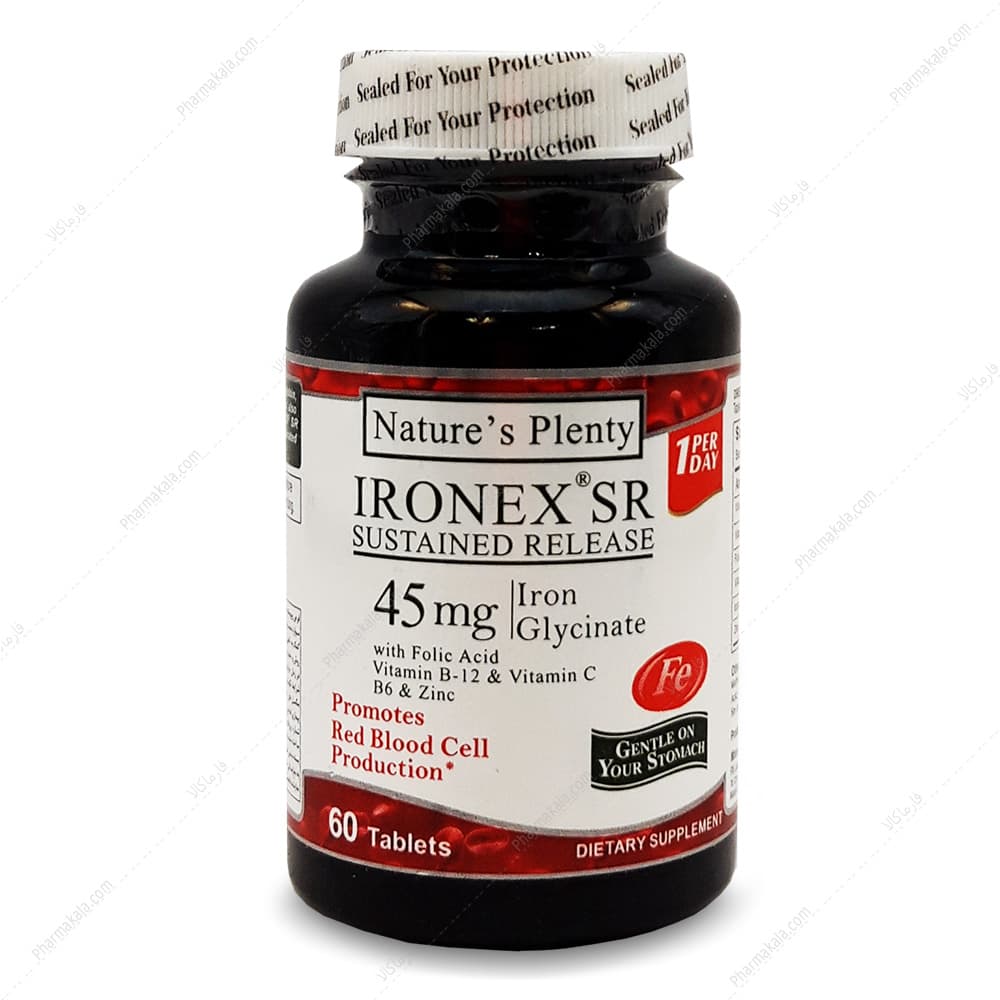 قرص آیرونکس اس آر IRONEX SR نیچرز پلنتی 60 عددی