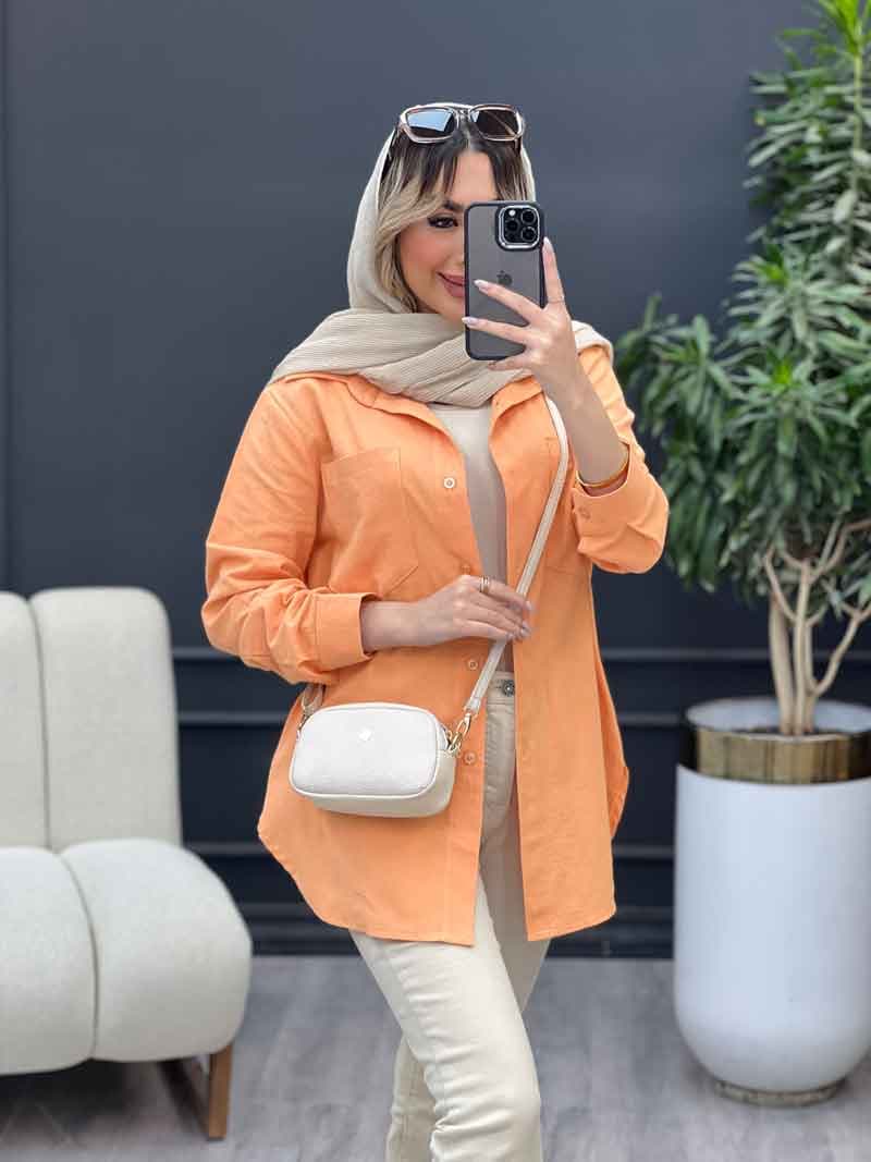 شومیز لینن پشت پاگن کد 4701 — تصویر ۸