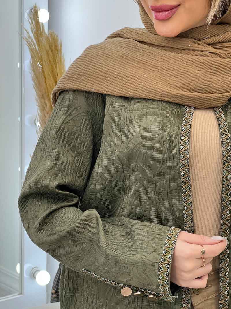 کت نوار دوزی دکمه طلایی کد 4266 — تصویر ۷