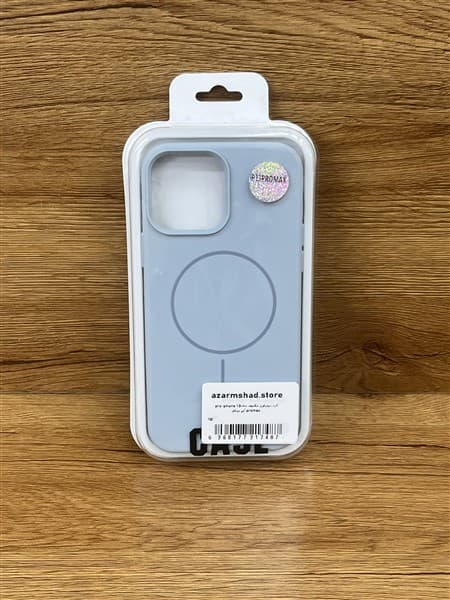 گارد سيليکون مگسيف سادهpro iphone 13 promax آبي روشن