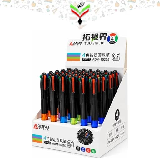 خودکار رنگی 4 رنگ چند رنگ فشاری بایلی کد AMD-15259