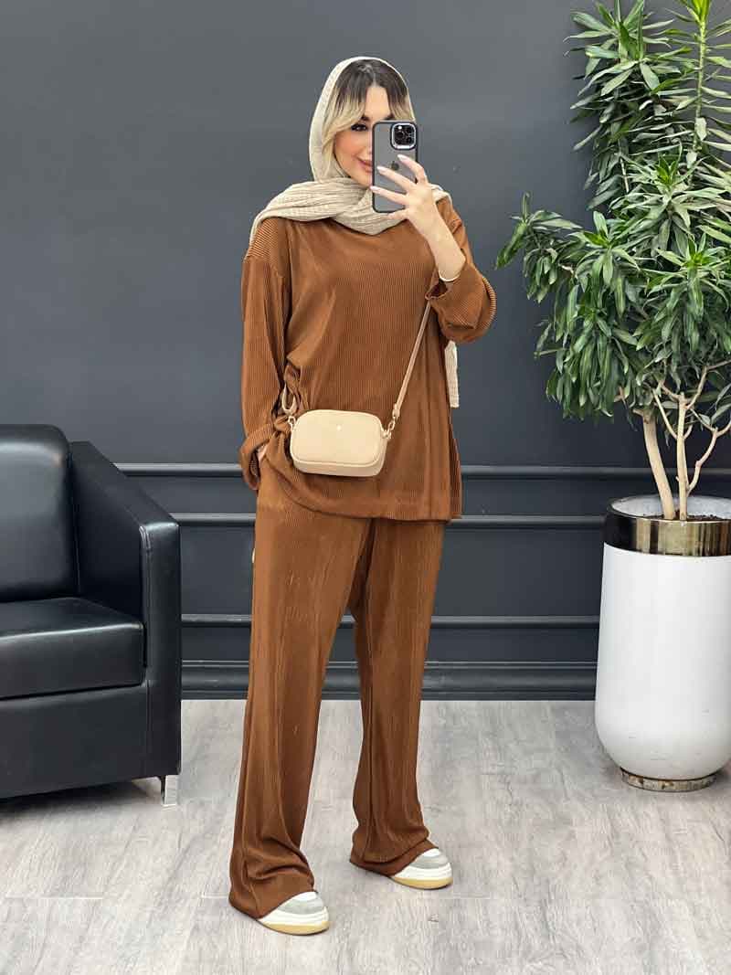ست بلوز و شلوار پلیسه دار کد 4298 — تصویر ۳