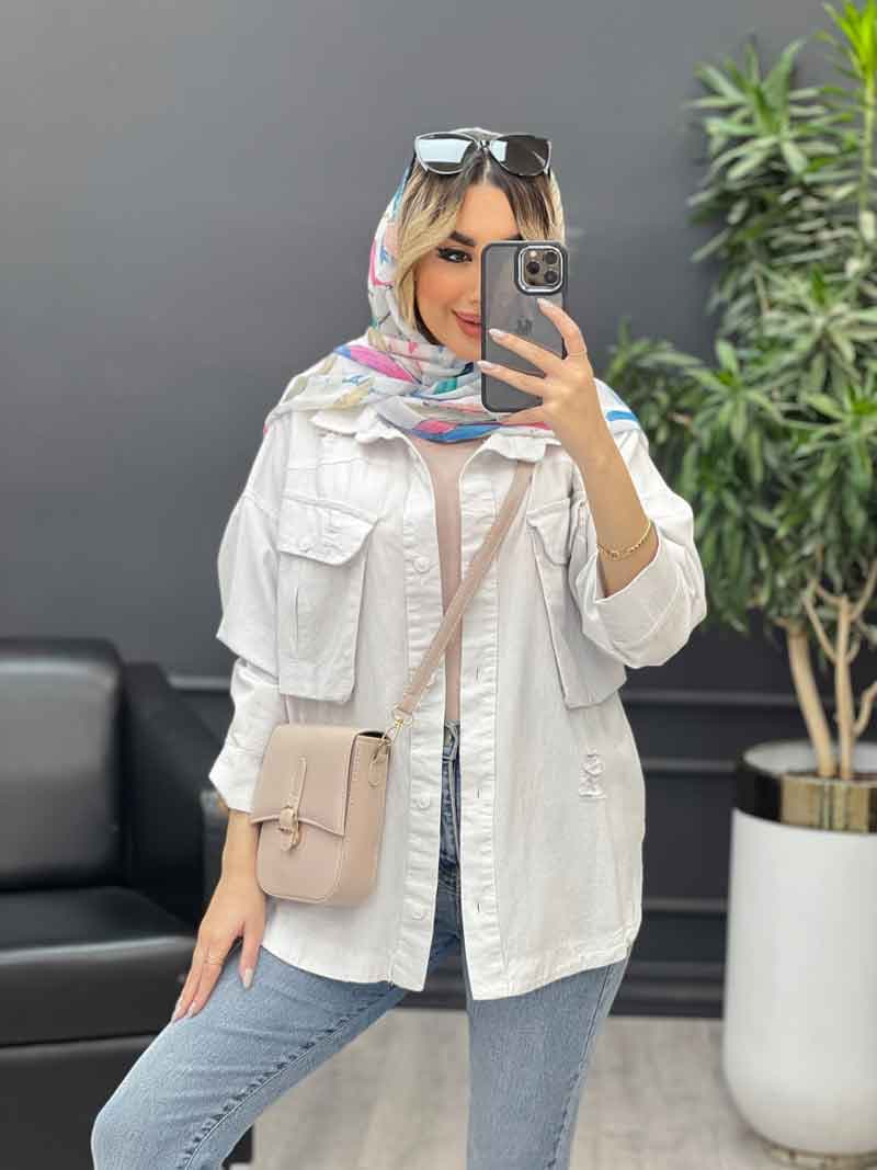 مانتو دو جیب زاپ دار کد 4319 — تصویر ۳