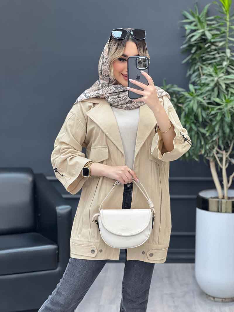 مانتو لینن پشت قیطان دوزی کد 4446 — تصویر ۳