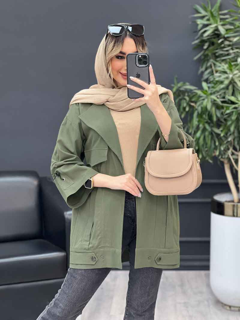 مانتو لینن پشت قیطان دوزی کد 4446 — تصویر ۲