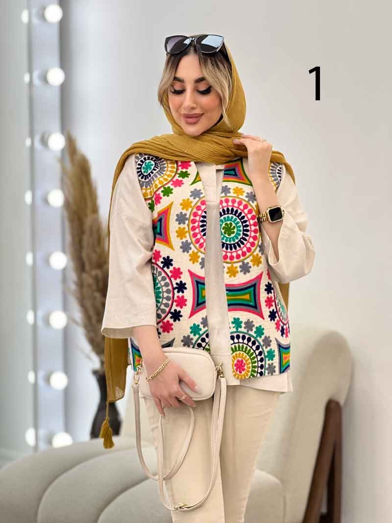 جلیقه طرح دار کد 4517 — تصویر ۶