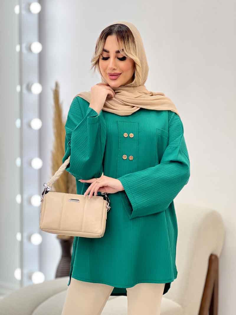 مانتو کراش شش دکمه کد 4471 — تصویر ۷