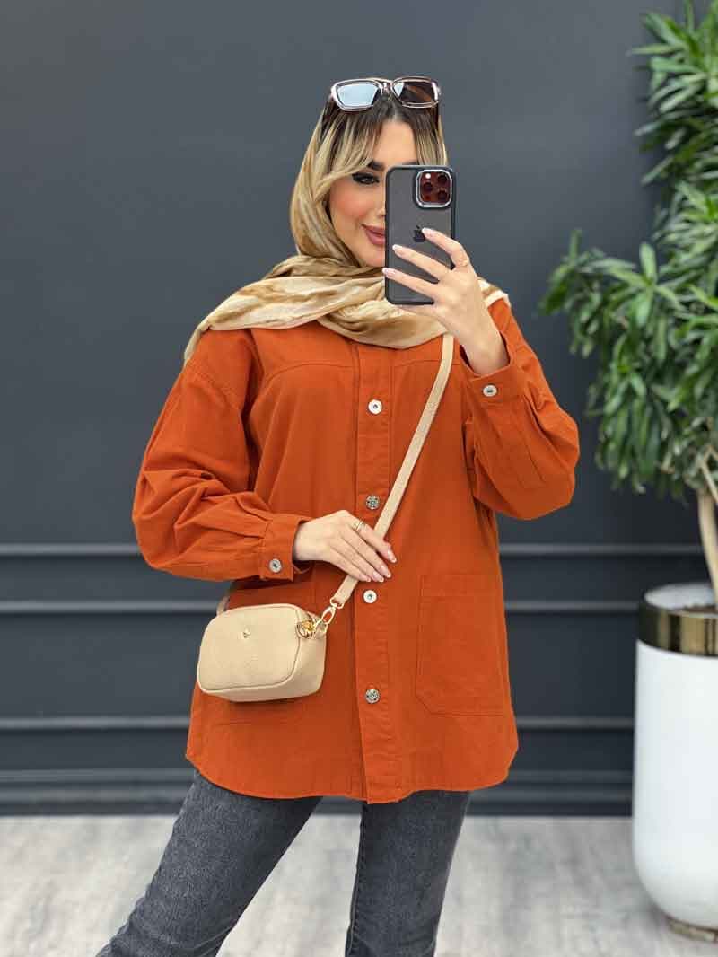 مانتو لینن برش دار کد 4347 — تصویر ۷