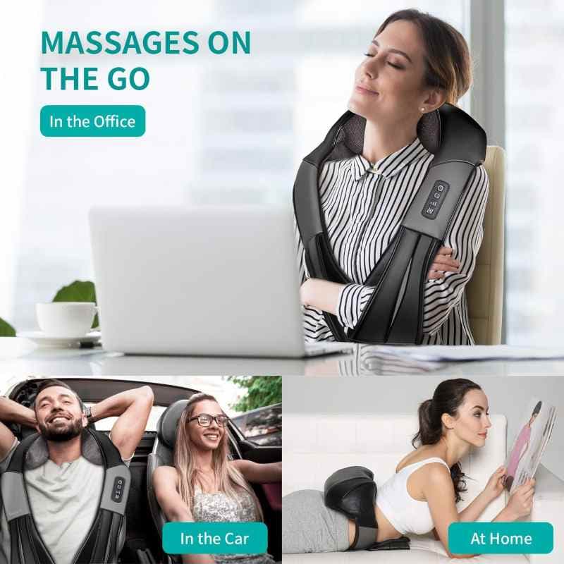 ماساژور شیاتسو گردن و پشت با گرمای تسکین‌دهنده SHIATSU 3D مدل CSM01 — تصویر ۴
