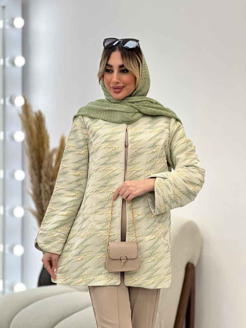 مانتو ژاکارد مغزی دوزی شاین کد 4582 — تصویر ۲