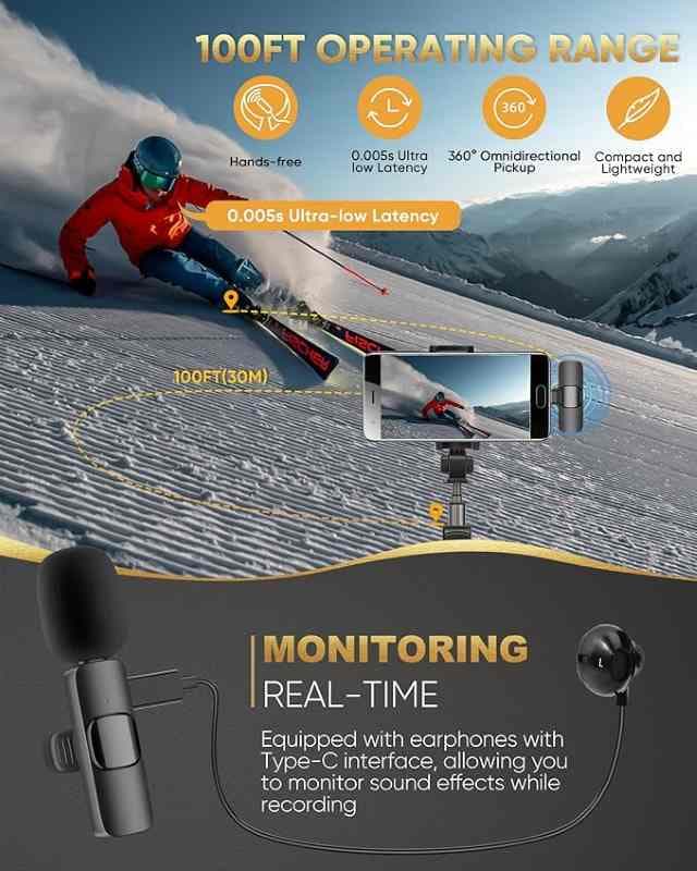میکروفون یقه‌ای بی‌سیم IUMAKEVP مدل K6 — تصویر ۵