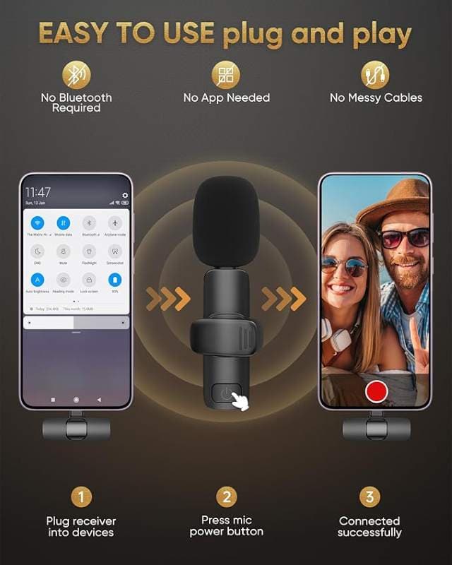 میکروفون یقه‌ای بی‌سیم IUMAKEVP مدل K6 — تصویر ۲