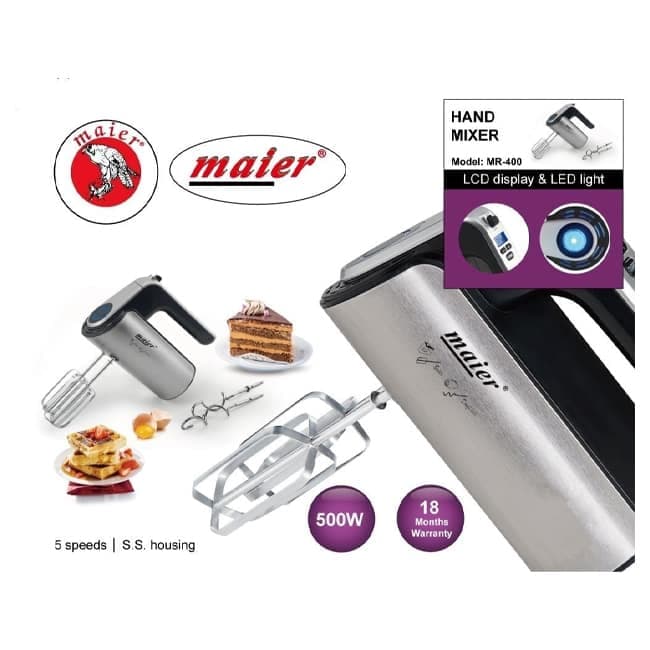 همزن برقی 500 وات مایر مدل MAIER MR-400 — تصویر ۴