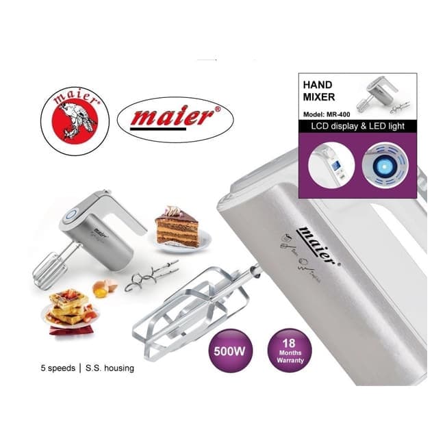 همزن برقی 500 وات مایر مدل MAIER MR-400 — تصویر ۲