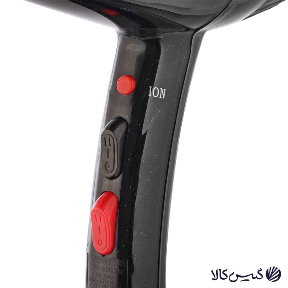 سشوار پرومکس مدل 7200 promax حرفه ای 2000 وات — تصویر ۵