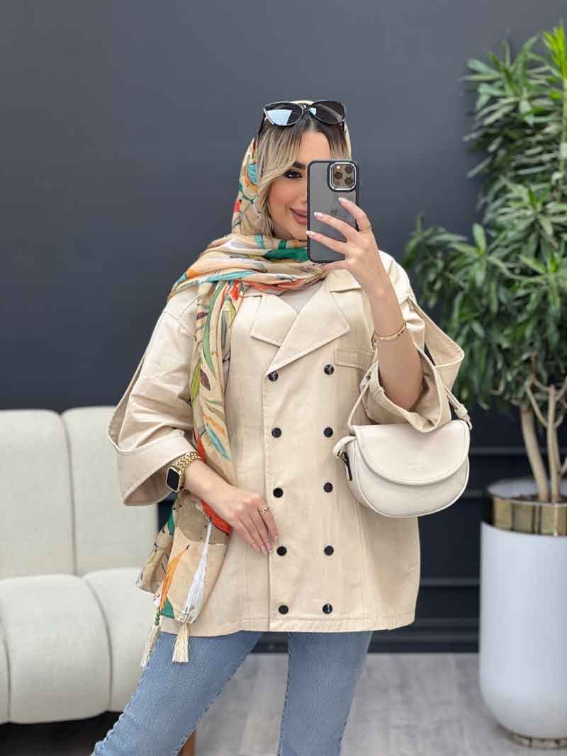 مانتو لینن ده دکمه کد 4454 — تصویر ۵