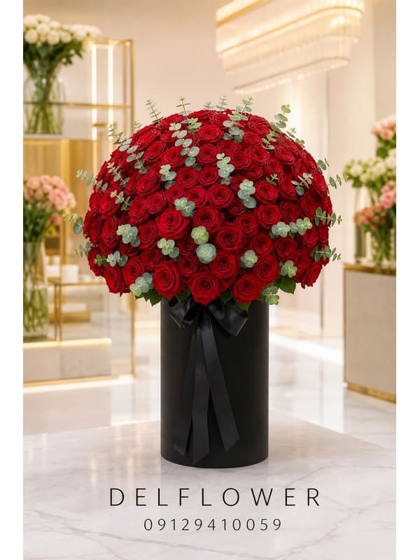 باکس گل جوادیه با طراحی مرتب تبریک