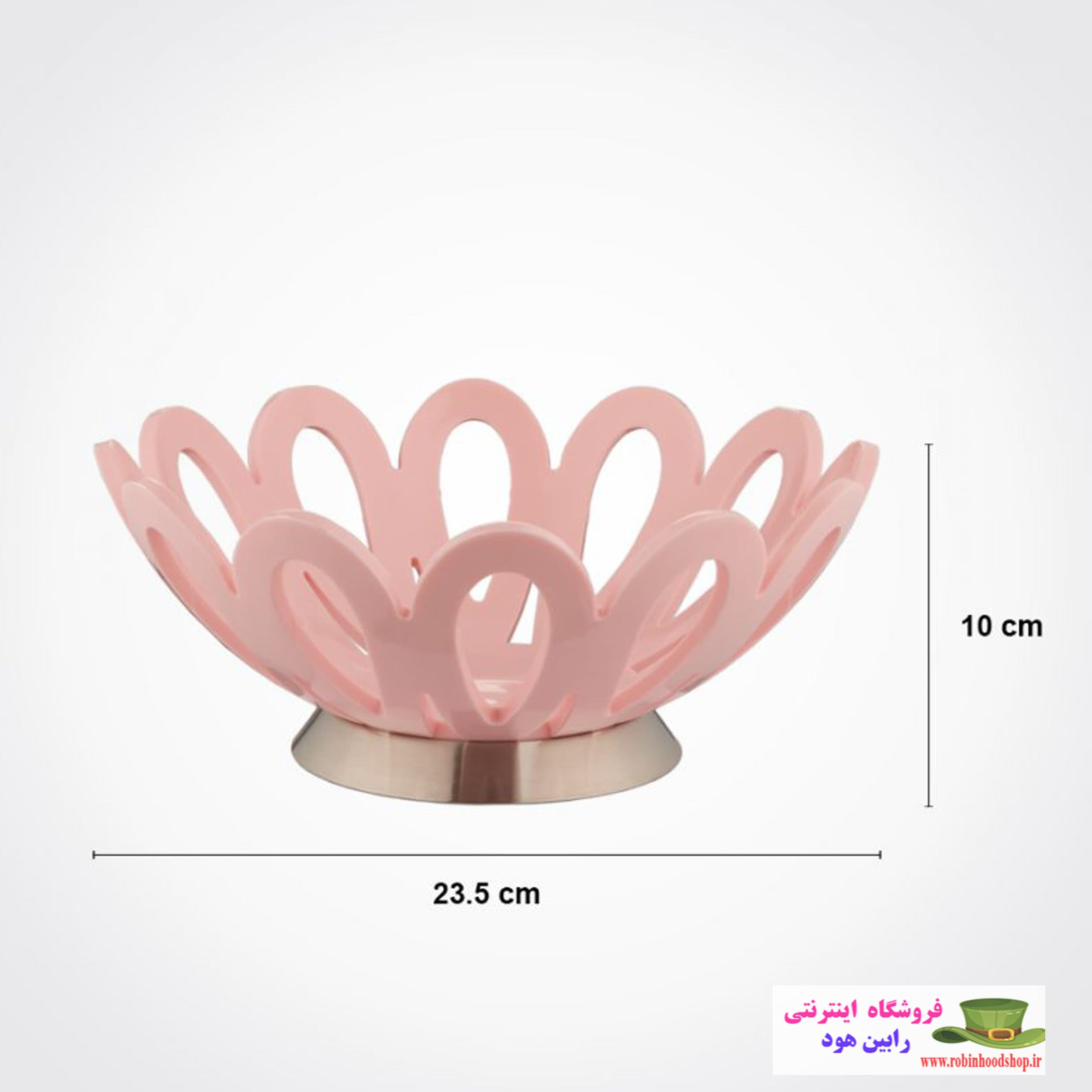 سبد میوه کوچک پایه استیل — تصویر ۲