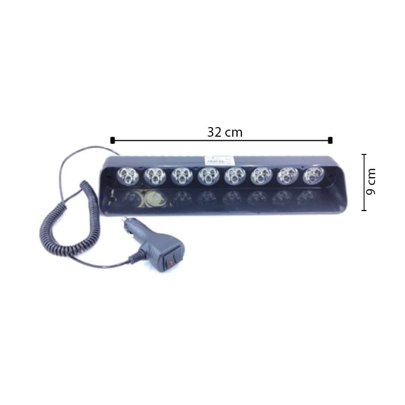 چراغ پلیسی پشت شیشه مدل S10 کد 8575 — تصویر ۴