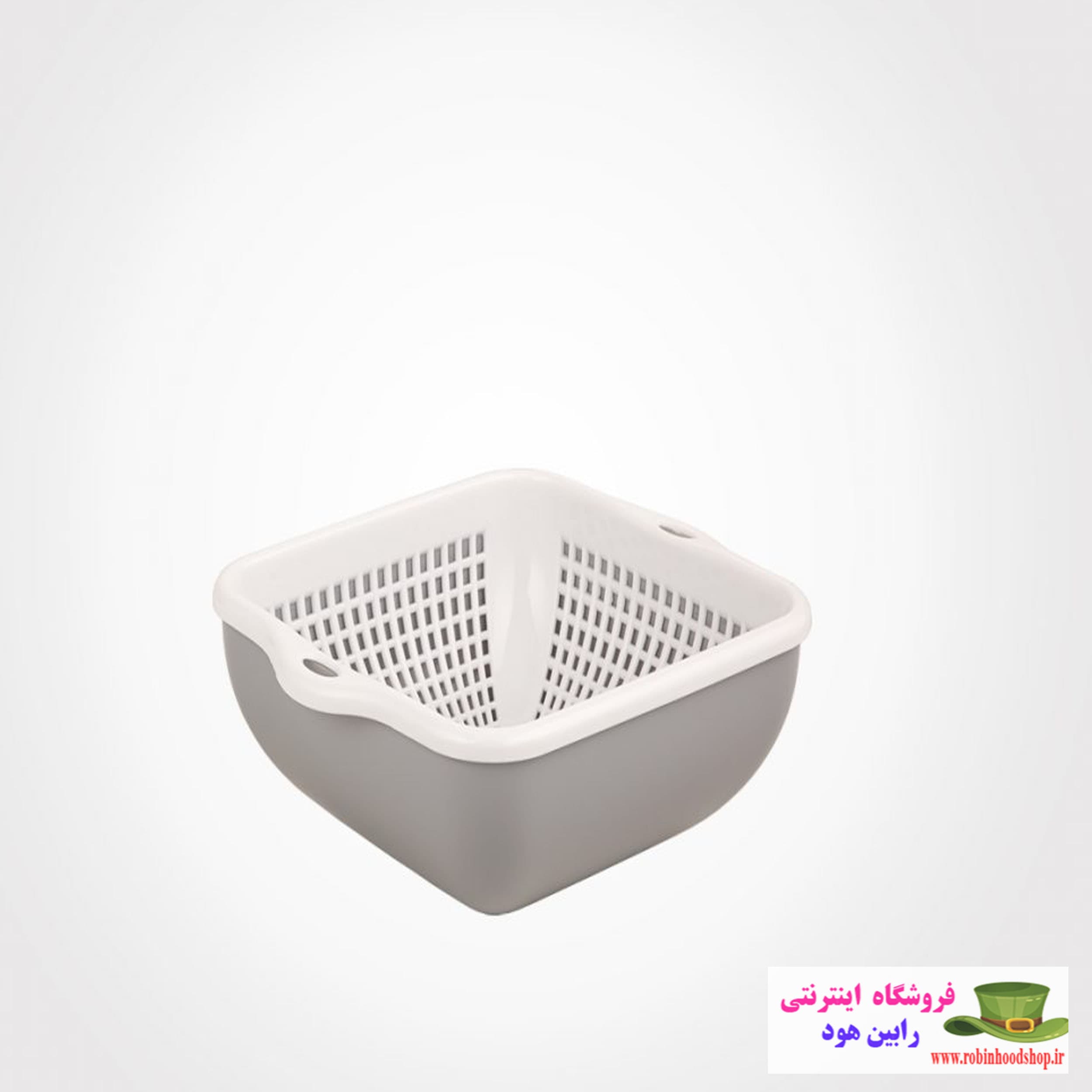 ست کاسه و آبکش چهارگوش سایز 3