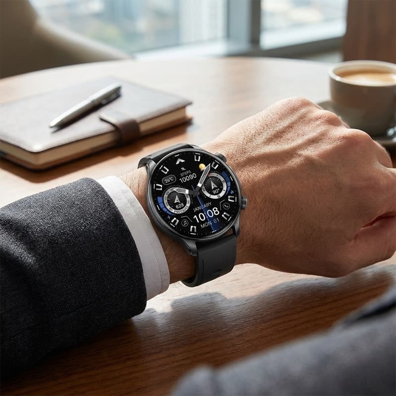 ساعت هوشمند 48 میلی‌متری ژوبیتر مدل jWatch S610 با GPS، پشتیبانی از تماس بلوتوثی و 170 حالت ورزشی همراه با بند سیلیکونی — تصویر ۲