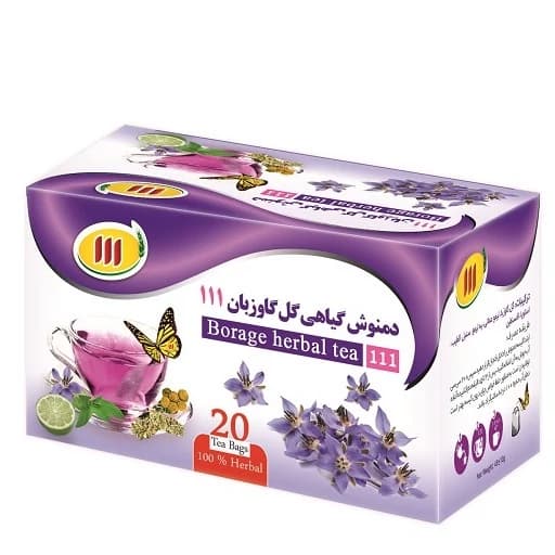 دمنوش ترکیبی گل گاوزبان 111 ( تی بگ 20 عددی)