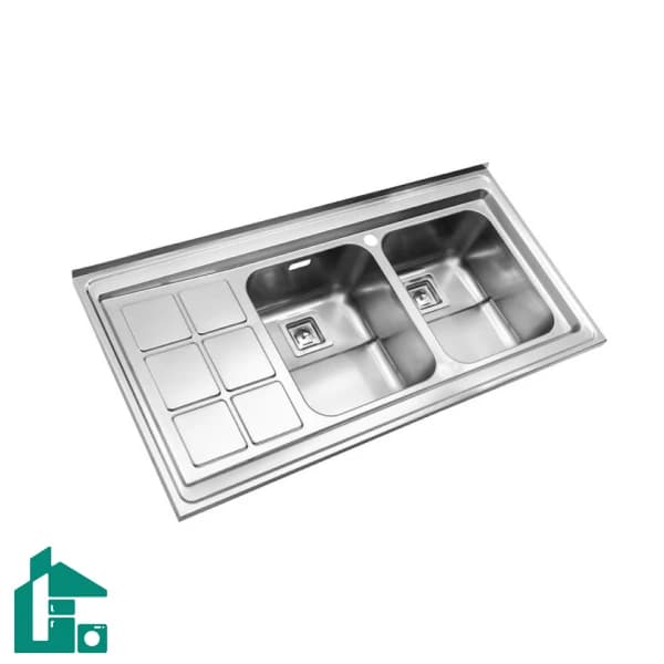 سینک دو لگنه فانتزی 761 روکار استیل البرز