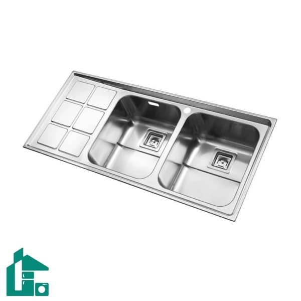 سینک دو لگنه فانتزی 761 توکار استیل البرز