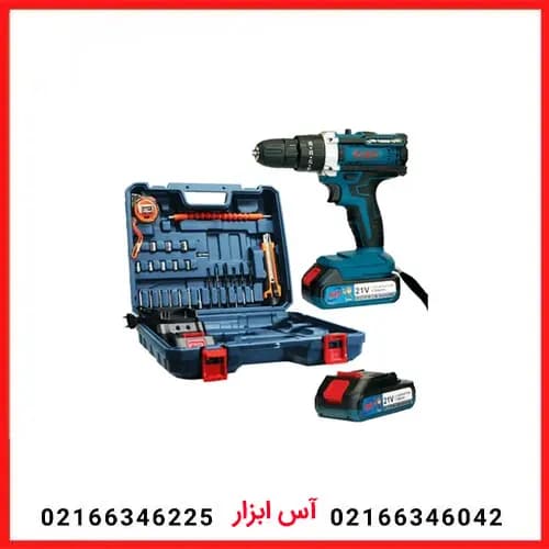 دریل شارژی 21 ولت لیتیوم چکش دار 2 دور 2 باتری P.A.P مدلCID-2126