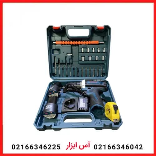دریل شارژی 12 ولت لیتیوم 2 دور 2 باتری P.A.P مدل CD-1225