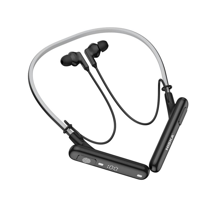 هدفون بلوتوثی گردنی بی‌سیم هیسکا مدل FX-602، درایور 12 میلی‌متری، کیفیت صدای Stereo HiFi، نویز کنسلینگ میکروفون ENC، شارژدهی تا 60 ساعت، حالت گیمینگ Low Latency، نشانگر LED و مقاومت در برابر رطوبت و ع — تصویر ۶