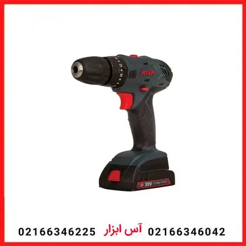 دریل پیچ گوشتی چکشی شارژی 20 ولت آروا مدل 5853
