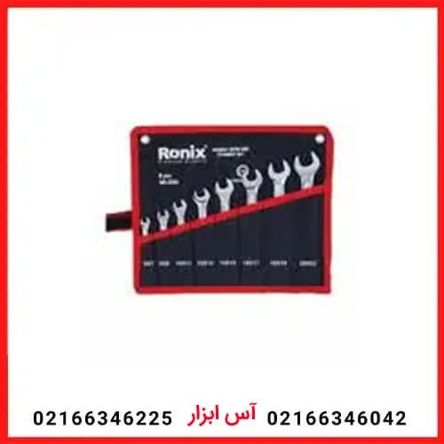 آچار سری 8 عددی دو سر تخت رونیکس مدل RH-2204
