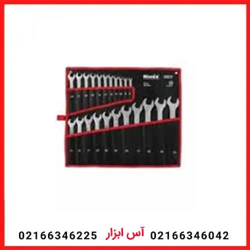 آچار سری 22 عددی یکسر تخت یکسر رینگ رونیکس مدل RH-2159