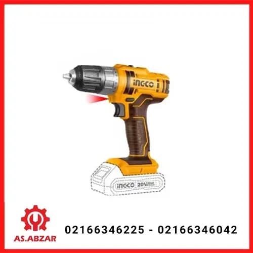 دریل شارژی 20 ولت چکشی براشلس اینکو مدل CIDLI20508