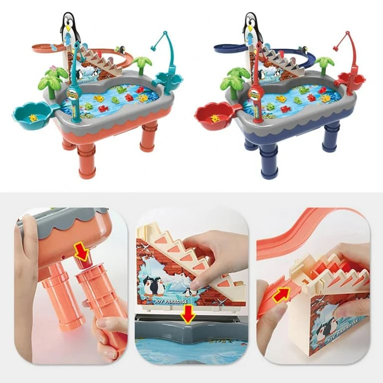 ست ماهیگیری موزیکال و پله پنگوئن مدل Fishing Penguin کد 7713 — تصویر ۷