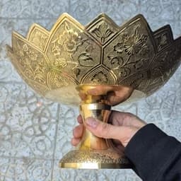 آجیل خوری برنجی یا شکلات خوری هندی قطر 19 سانت — تصویر ۲