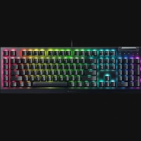 کیبورد گیمینگ ریزر مدل BlackWidow V4 X سوییچ سبز با سیم