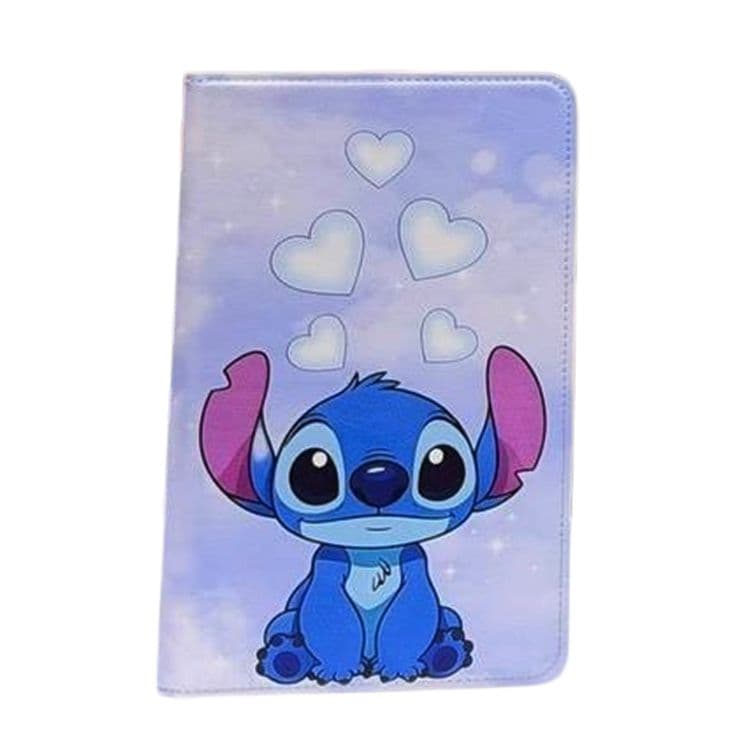 کیف کلاسوری تبلت سامسونگ (X110/X115) Galaxy Tab A9 مدل استیچ عاشق با قلب‌های آبی طرح دار فانتزی چرمی دوردوخت 8.7 اینچ