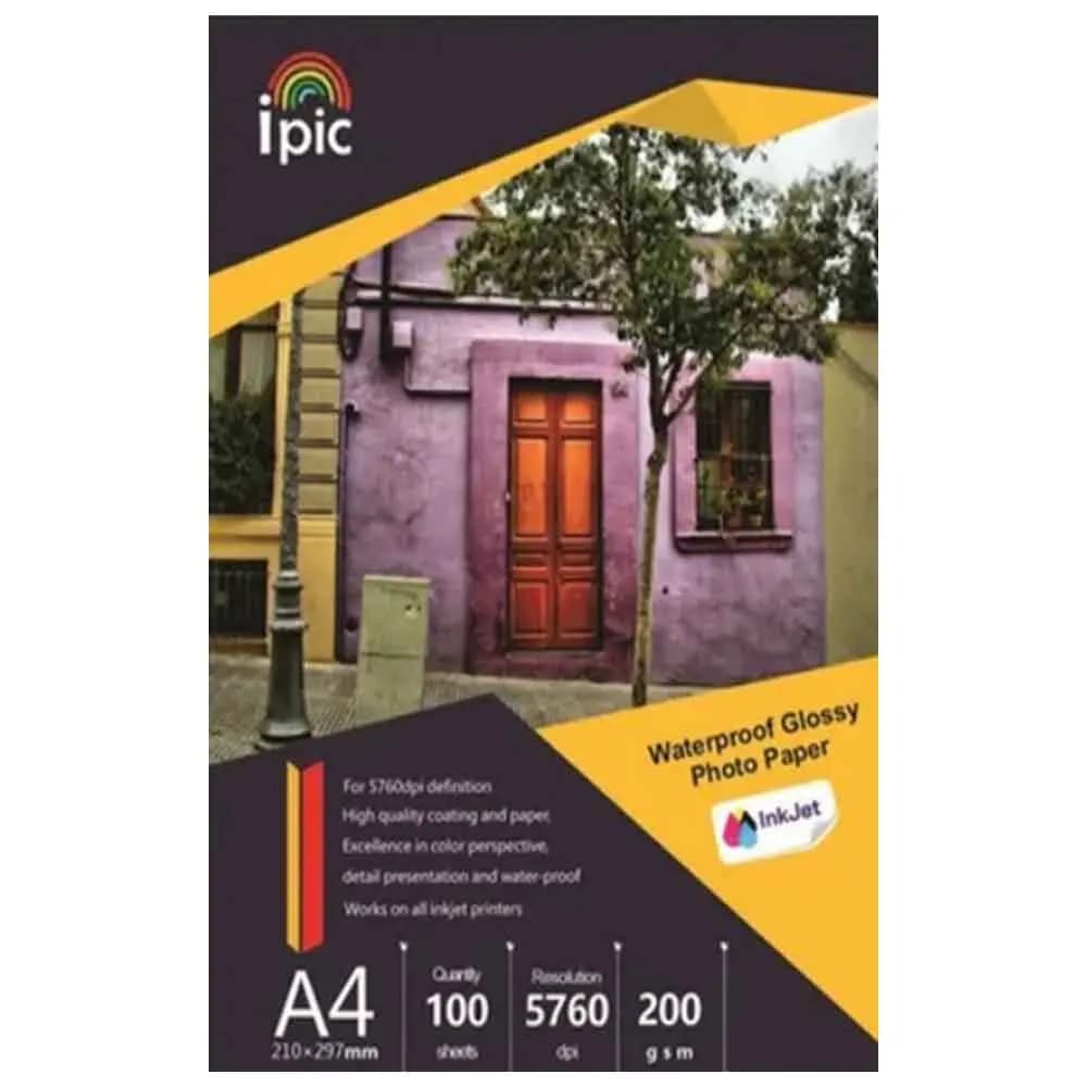 کاغذ فتوگلاسه 200 گرم سایز A4 بسته 100 برگی