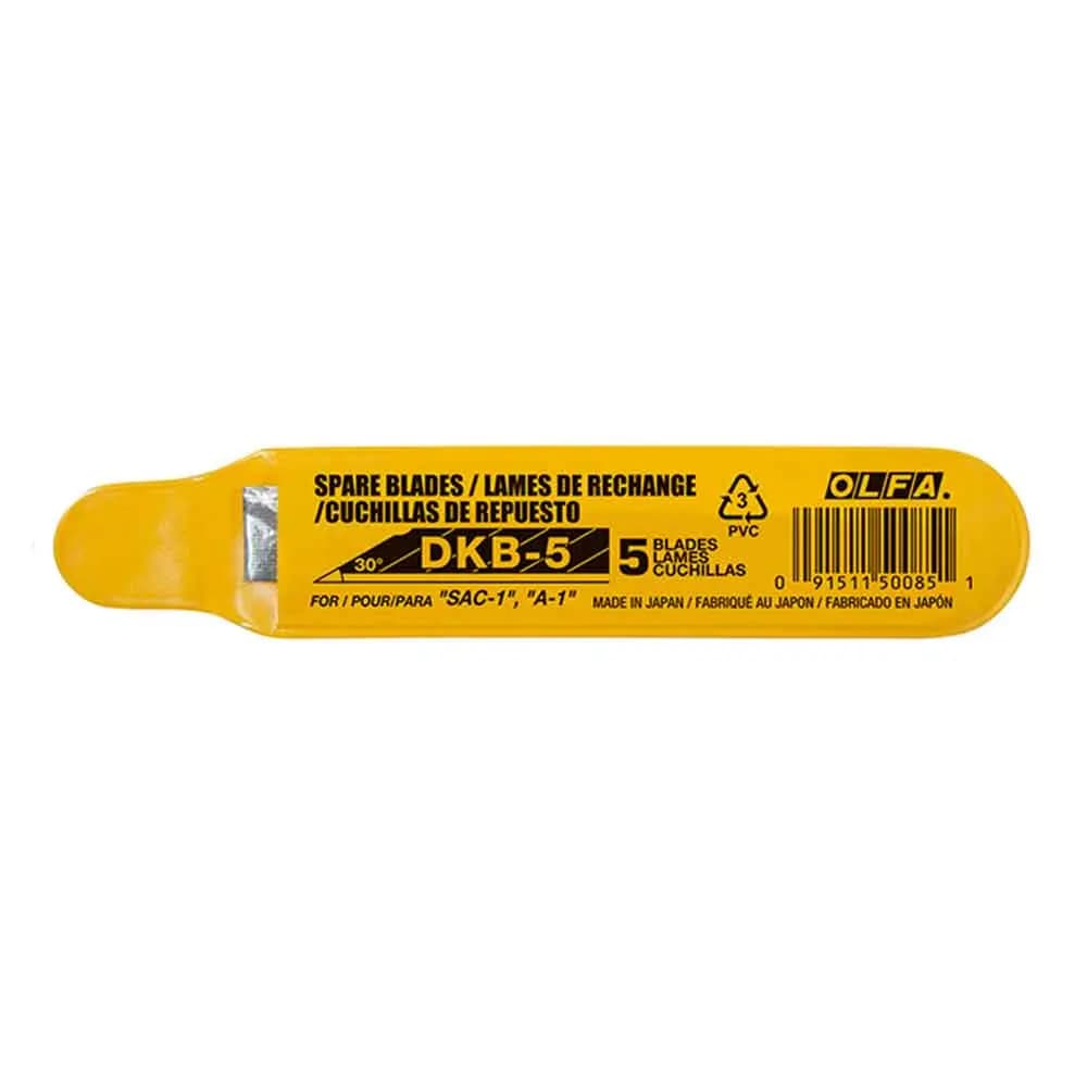 تیغ کوچک استیل 30 درجه الفا مدل OLFA DKB-5 (بسته 5 عددی) — تصویر ۲