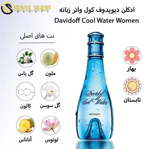 ادکلن دیویدوف کول واتر زنانه Davidoff Cool Water Women — تصویر ۳