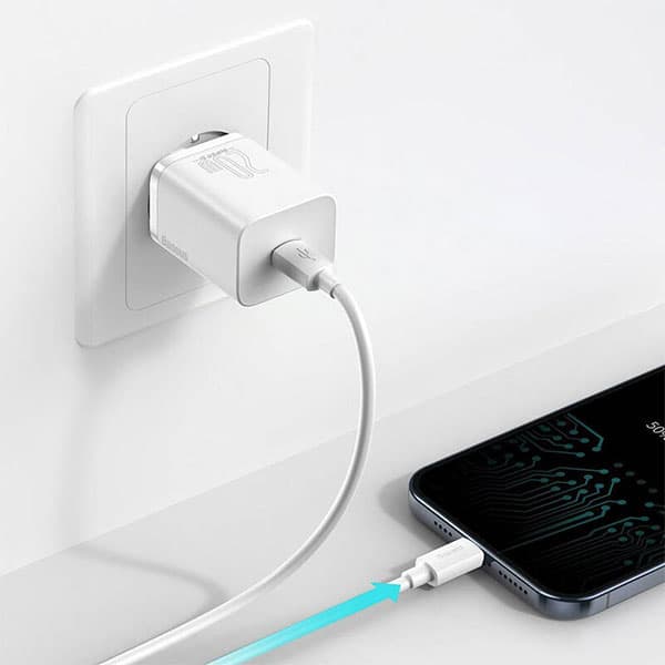 آداپتور تک پورت Type-c فست شارژ باسئوس توان 20 وات مدل CCSUP-B01 — تصویر ۶