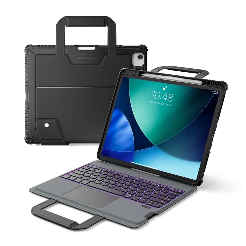 کیف کیبورد دار نیلکین مدل Bumper Go Keyboard مناسب برای iPad Air 13(2024/2025/2026)/Pro 12.9(2020/2021/2022)