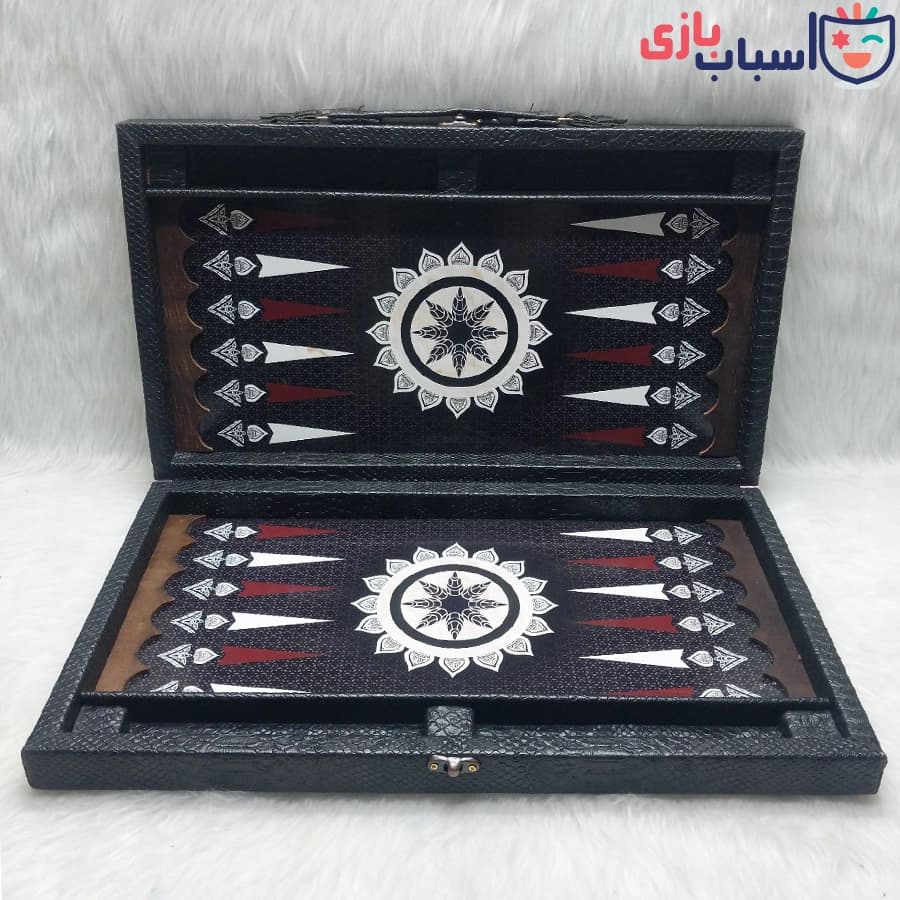 تخته نرد چرمی جامهره دار طرح خورشید