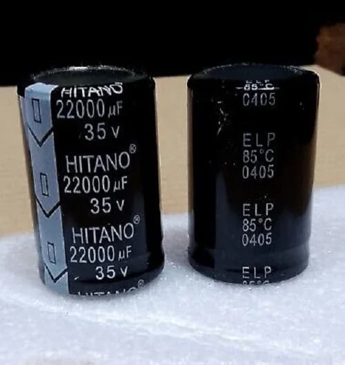 خازن 22000 میکروفاراد 35 ولت ژاپنی HITANO — تصویر ۲